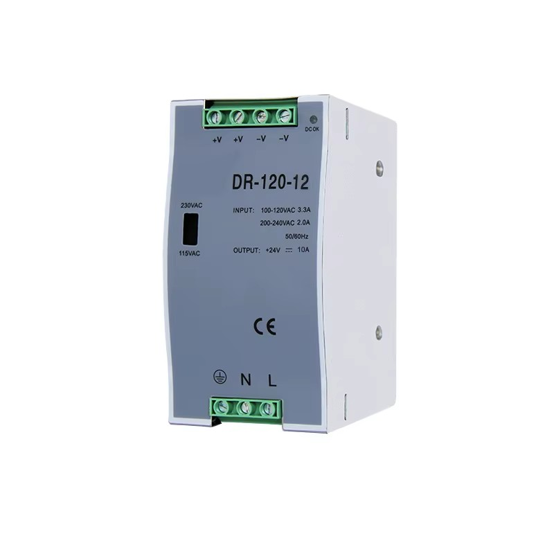 trafo 12v dc dr 120w 10a për montim në shina