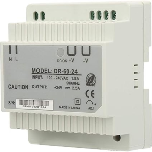 trafo 24v dc dr 60w 2.5a për montim në shina