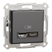 prizë usb i dyfishtë 2.4a schneider electric asfora eph2700371 antracit