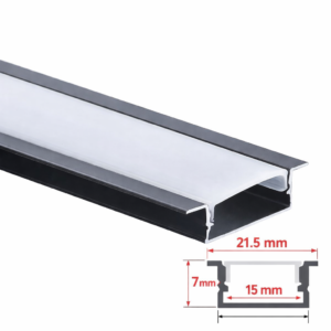 profil alumini për led bk wh ngjyrë e zezë, 3m