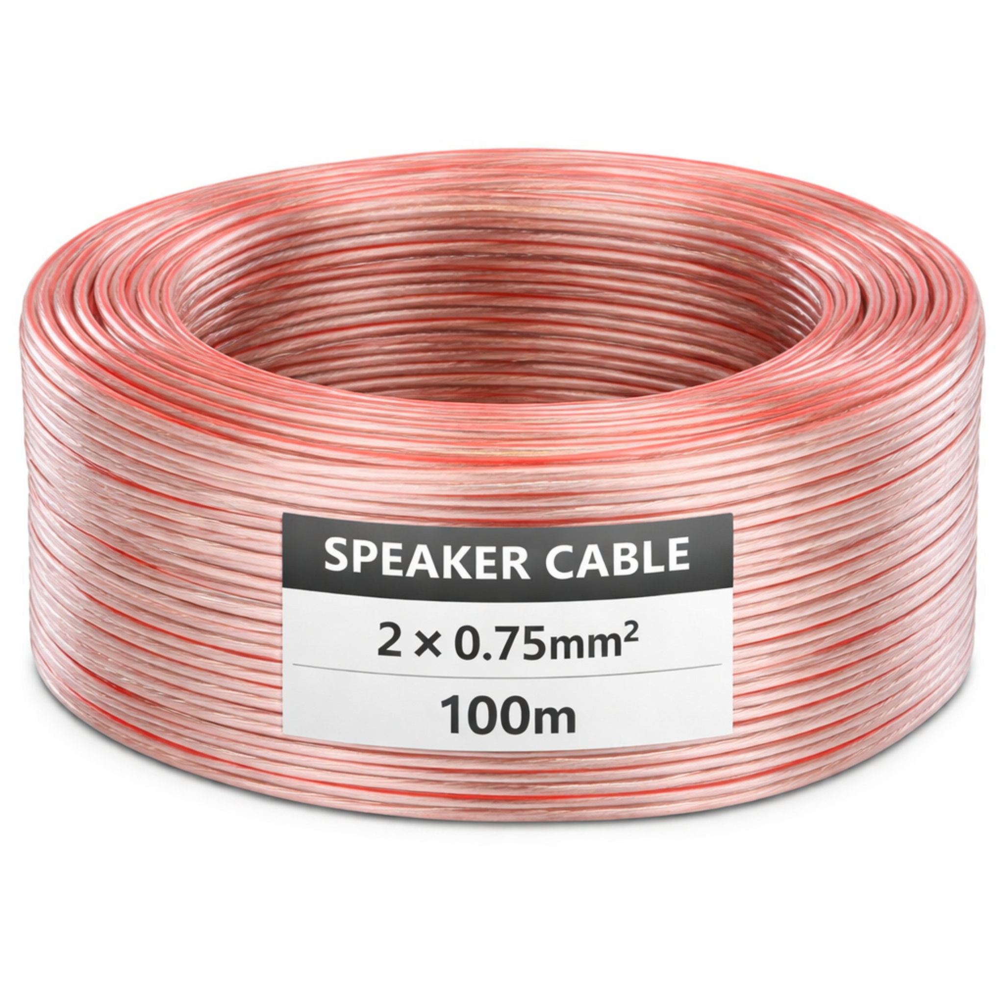 kabëll 2×0.75 mm² transparent – 100 m