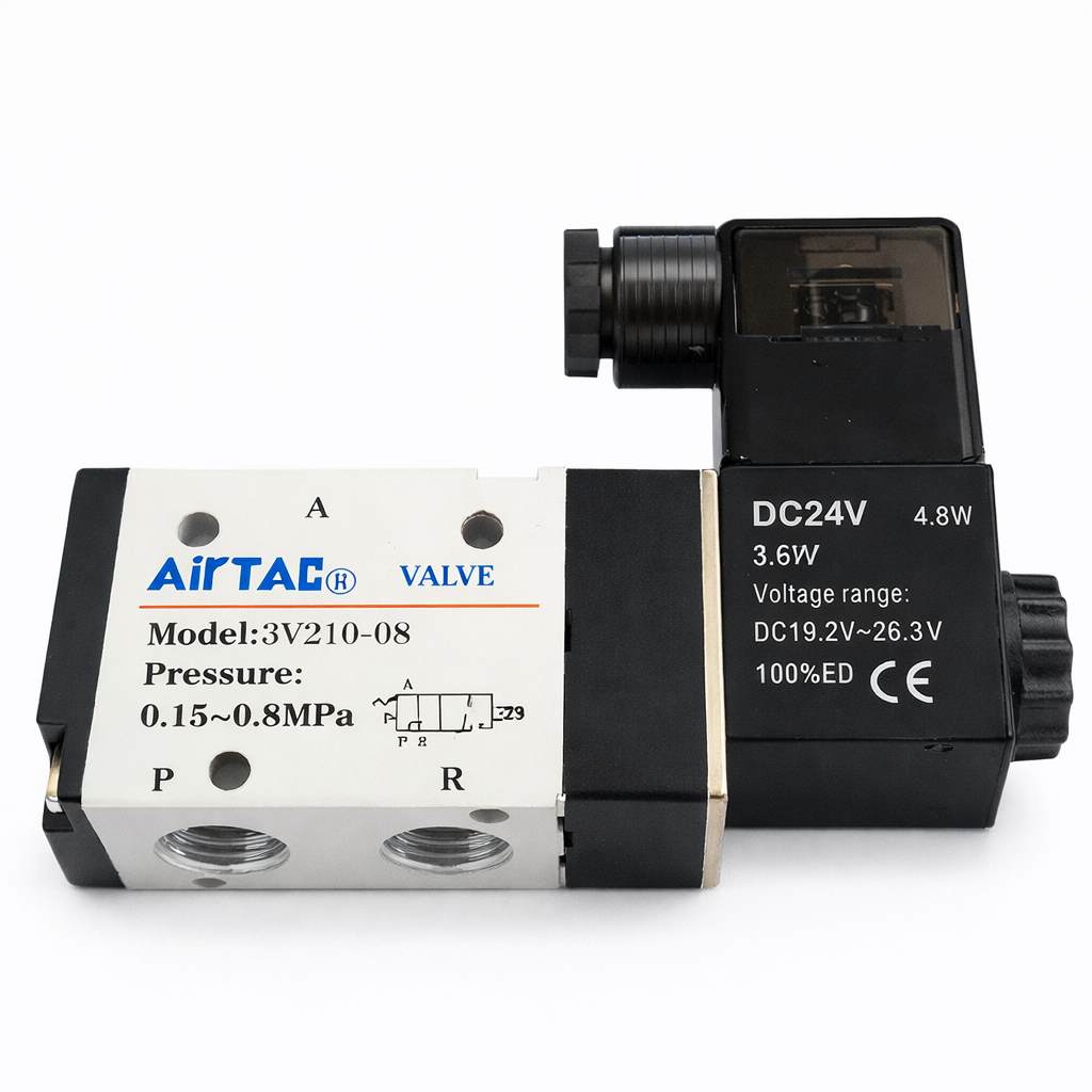 valvul pneumatike solenoid airtac 3v210 08 dc24v