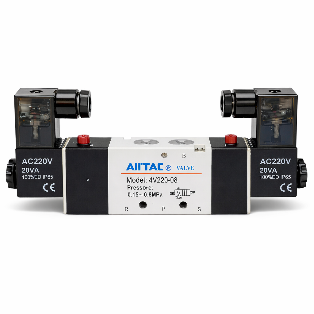 valvul pneumatike solenoid 4v220 08 ac220v
