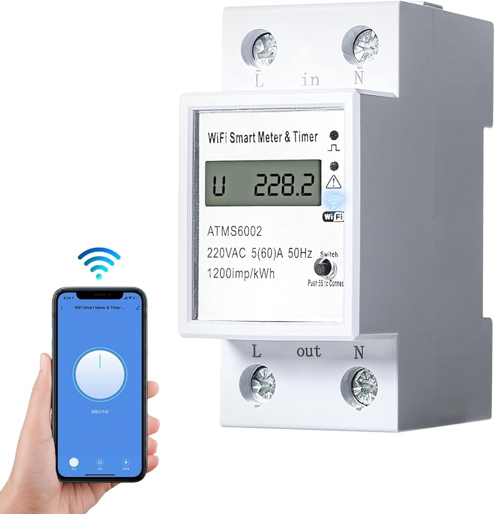 smart wifi 0 63a me matje kwh, volt & amper–timer 24h
