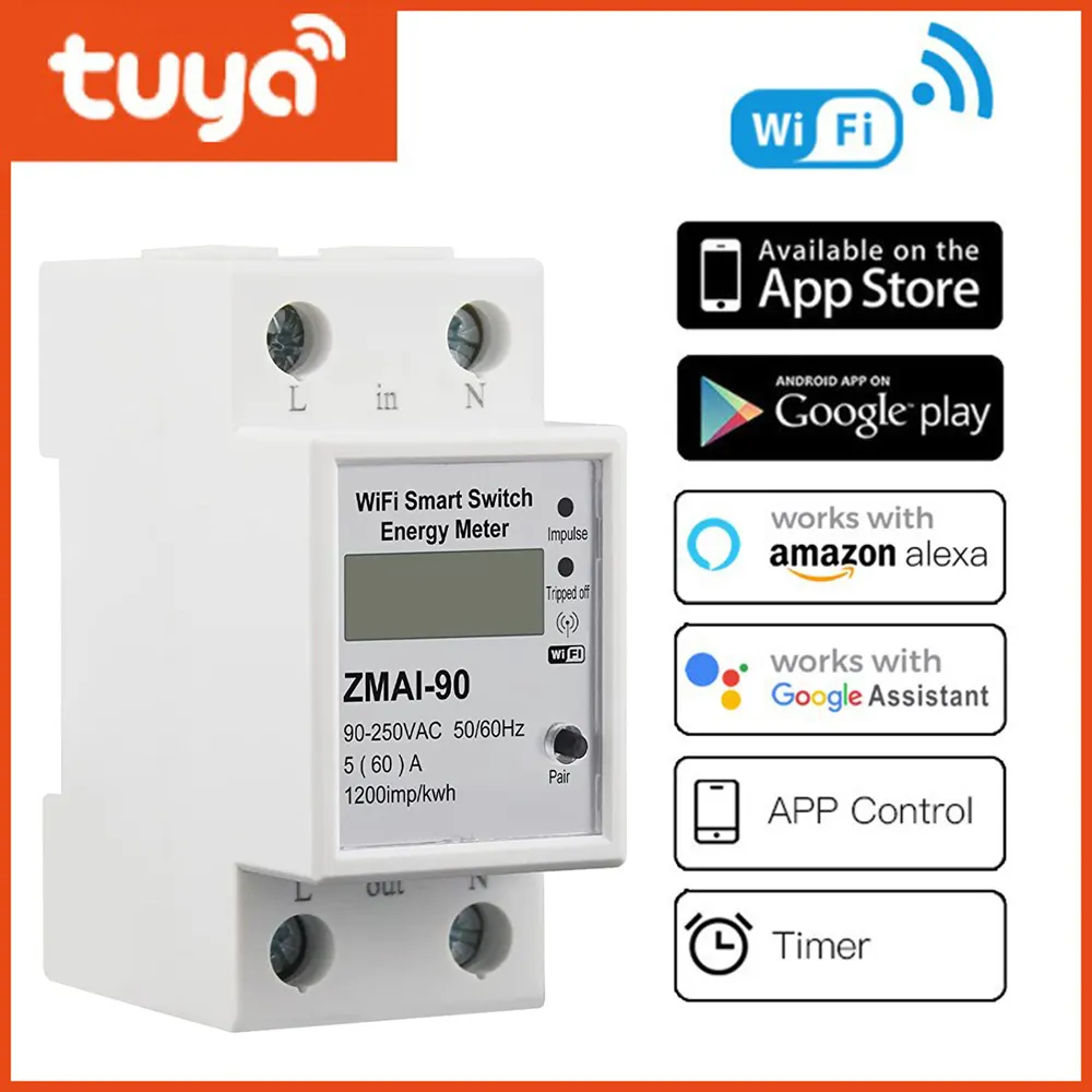 smart wifi 0 63a me matje kwh, volt & amper–timer 24h