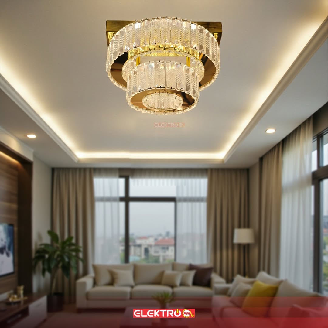 abazhure led tavani me kristal ams102