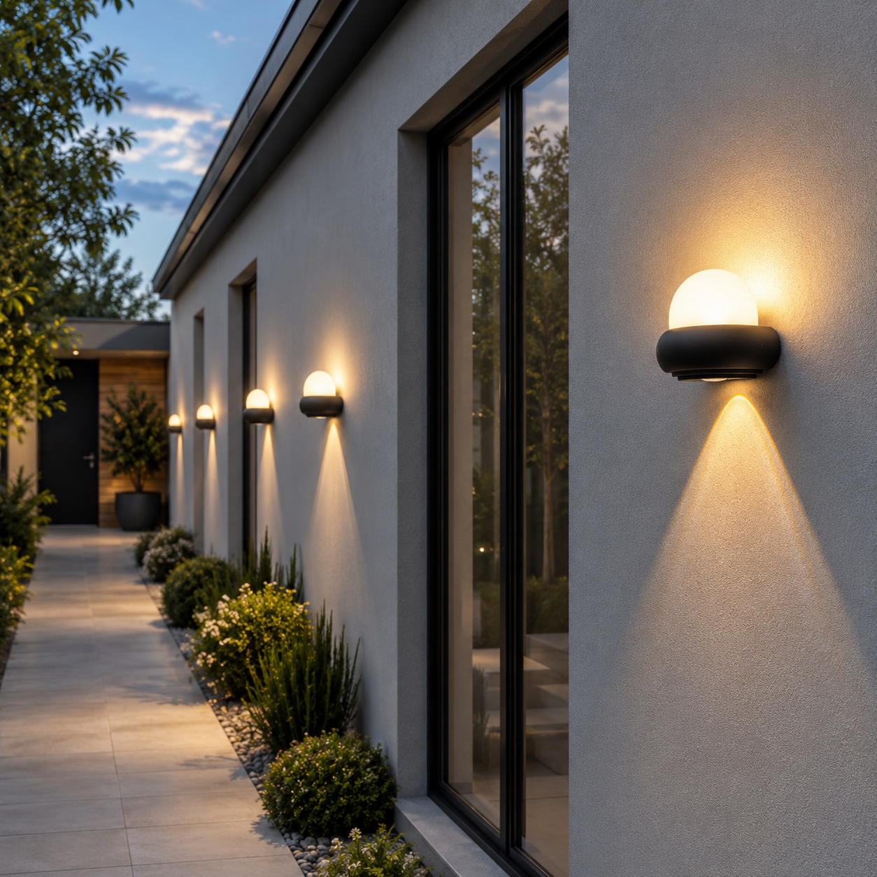 anësore muri led për ambiente të jashtme d01/6w bk