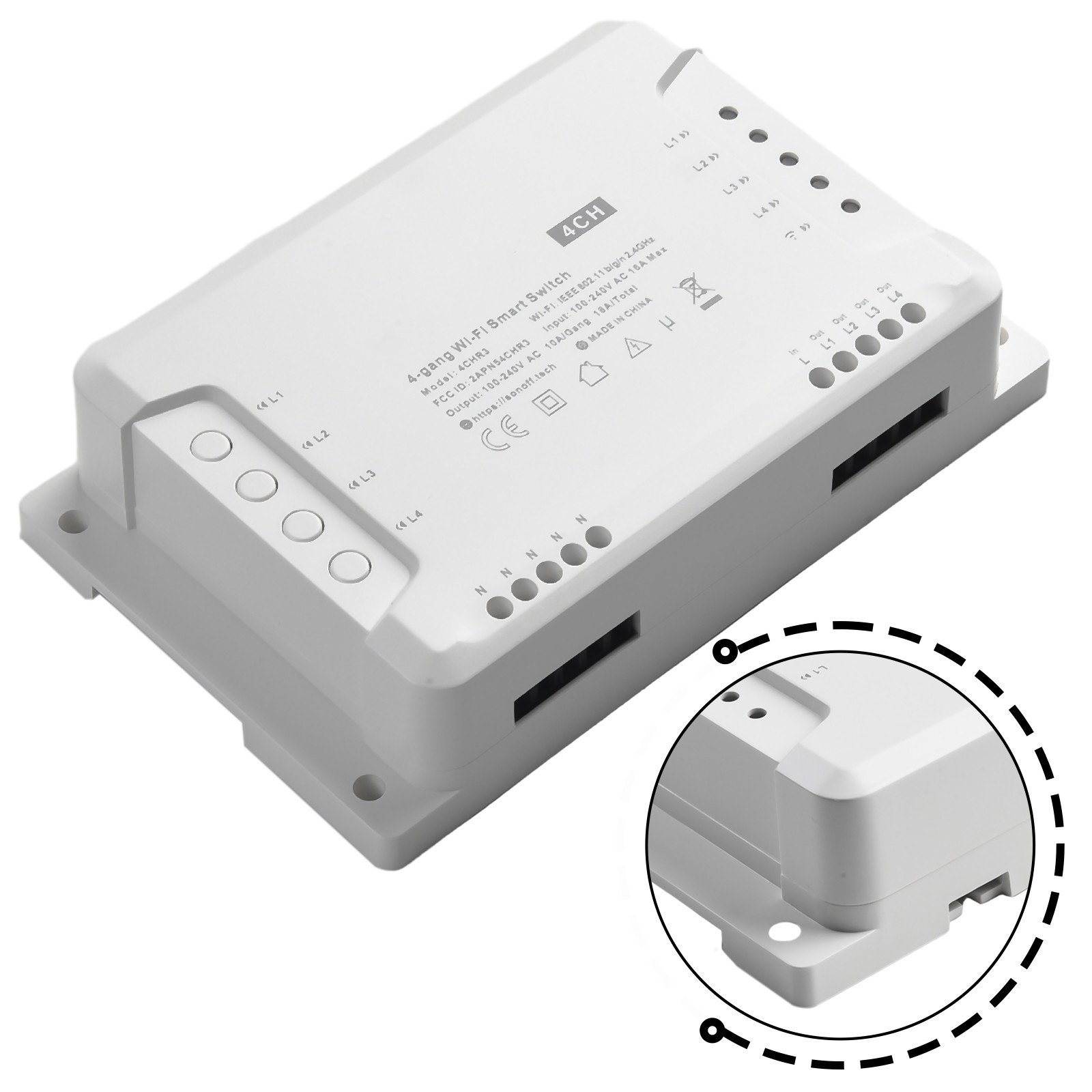 Sonoff 4CH PRO R3 – Rele WiFi me 4 kanale - Figura 3